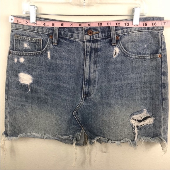 Lucky Brand Old Favorite Mini Jean Denim Skirt Sz 10/30 - Picture 13 of 16